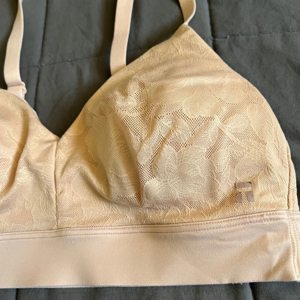 Tommy John Bra Second Skin Triangle Bralette‎ Beige Nude Small (A-C)
